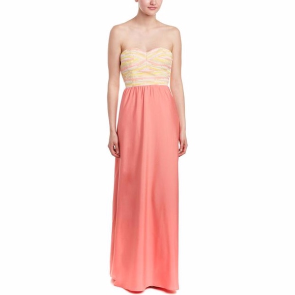 Anthropologie Shop Bop Hutch Pink and Yellow Maxi - Picture 1 of 8